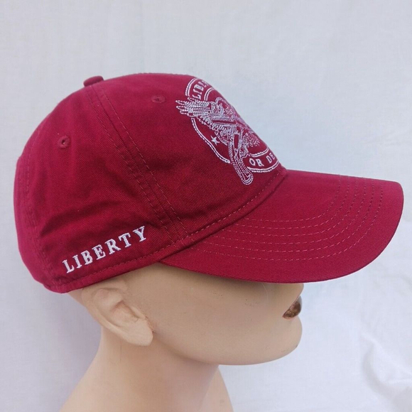 Liberty or Death Baseball Cap Leather Adjustable Strap - Picture 4 of 8